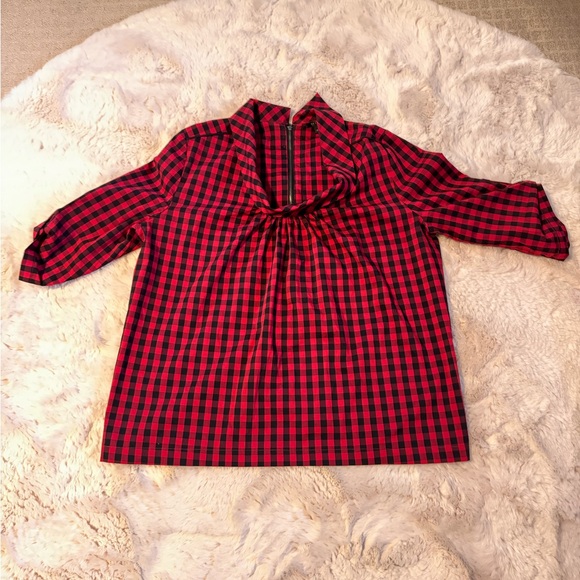 Red and Black Gingham Blouse - Picture 13 of 13
